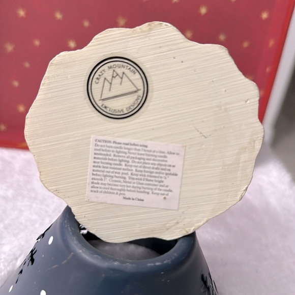 VTG☃️Santa & Snowman tea light w/Snow Flakes lamp shade - Picture 8 of 9